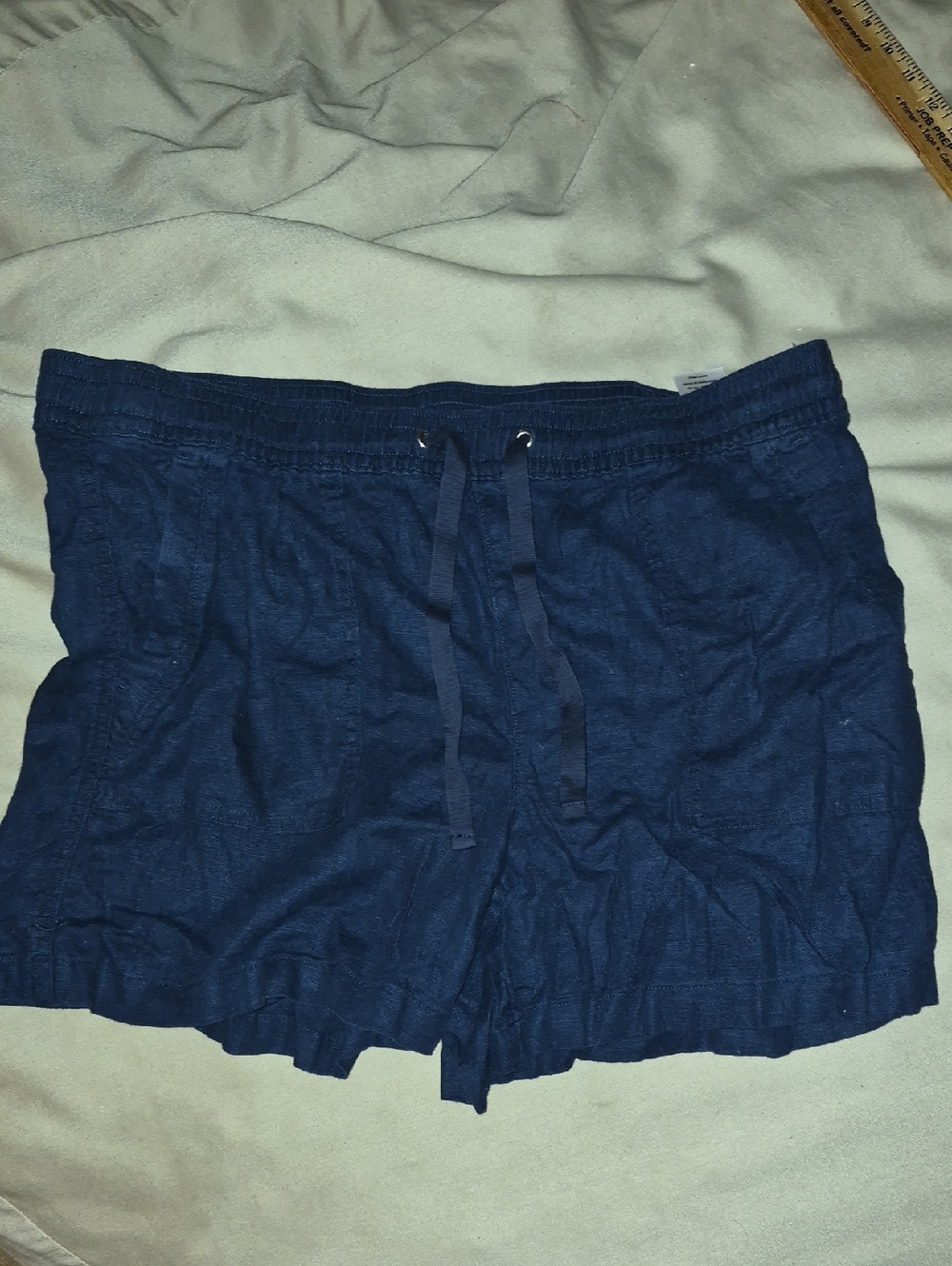 Nautica Navy Drawstring Athletic Shorts
